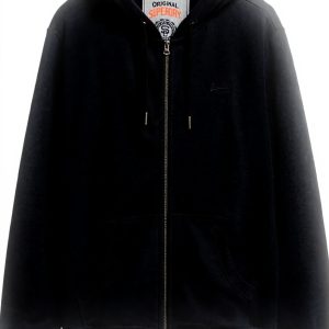 Superdry Unisex Zip Hoodie Logo Sweatshirt schmale Passform