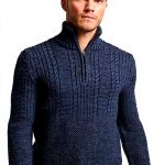 Superdry Vintage Jacob Henley Pullover Herren Indigo