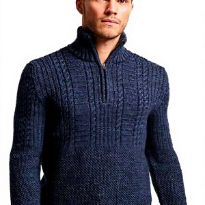 Superdry Vintage Jacob Henley Pullover Herren Indigo