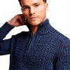 Superdry Vintage Jacob Henley Pullover Herren Indigo