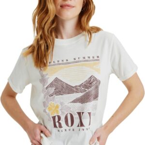 Roxy Damen Screen Tee Oberteile Baumwolle Casual-0