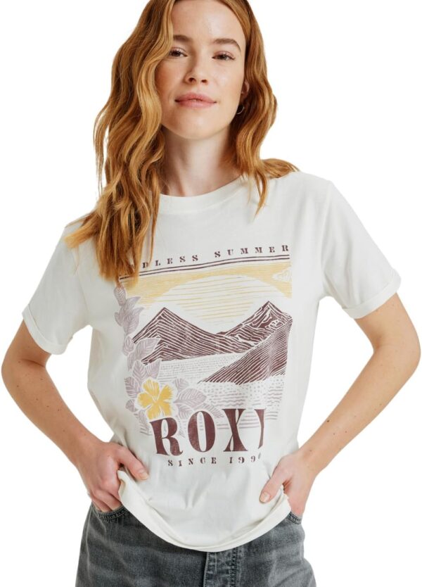 Roxy Damen Screen Tee Oberteile Baumwolle Casual-0