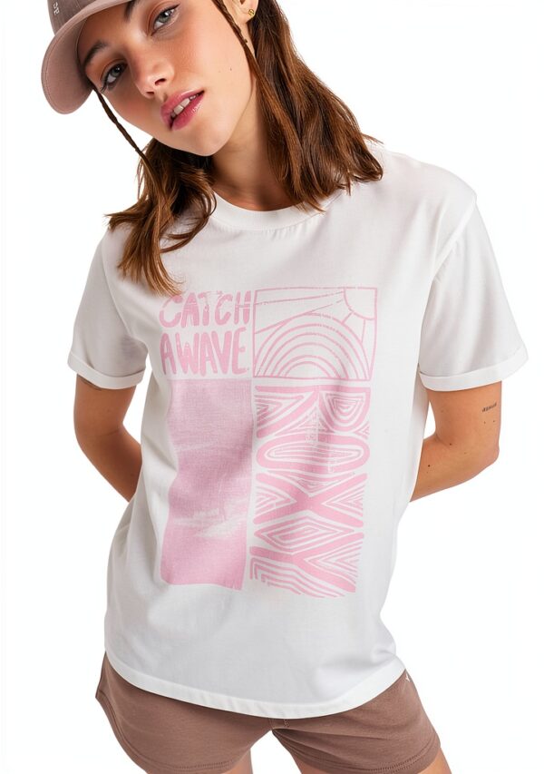 Roxy Damen T-Shirt Screen Tee Phantom Egret-0