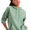 Roxy Damen Fleece Kapuzenpullover warm bequem Grün Egret-0