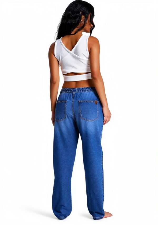 Roxy Damen Jeans Relaxed Fit Mittelhoher Bund Medium Blue-1