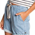Roxy Damen Shorts Relaxed Fit elastischer Bund Light Blue-0