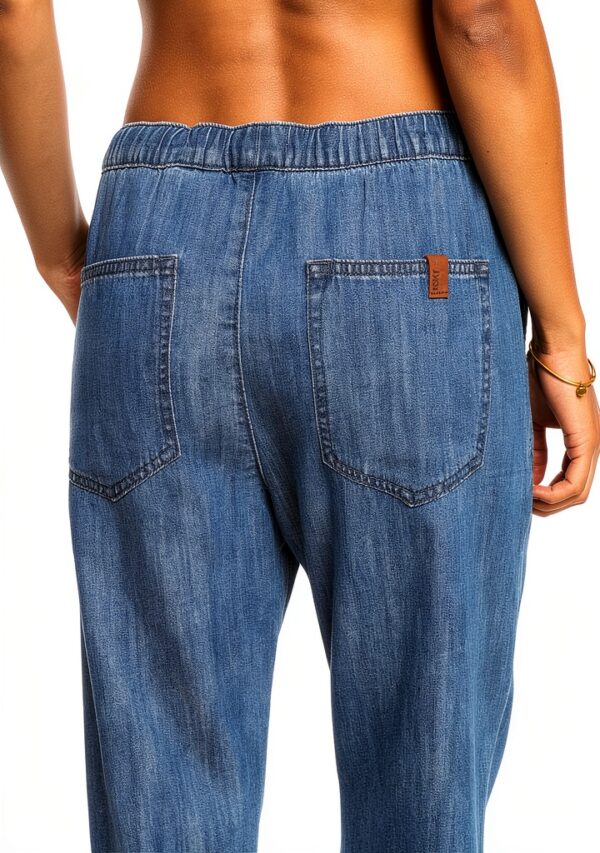 Roxy Damen Jeans Relaxed Fit Mittelhoher Bund Medium Blue-5