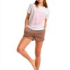Roxy Damen T-Shirt Screen Tee Phantom Egret-3