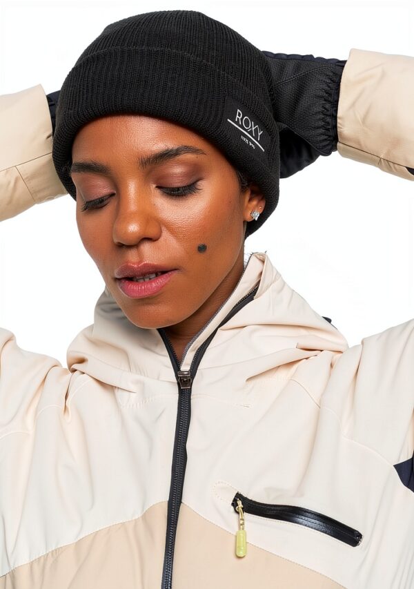 Roxy Strickmütze Damen doppellagig Rippstrick Acryl-0