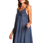 Roxy Damenkleid ärmellos Rundhalsausschnitt bestickt-0