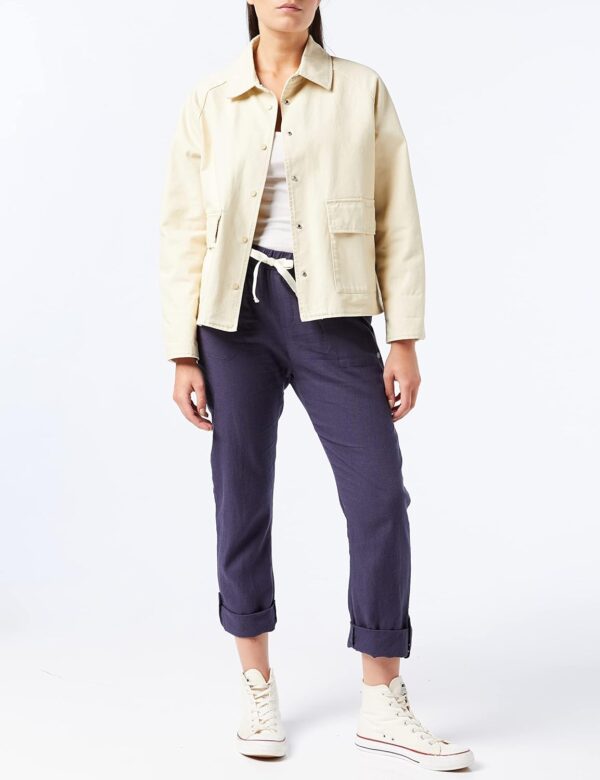 Roxy Damen Hose easy straight fit elastischer Bund Taschen-1