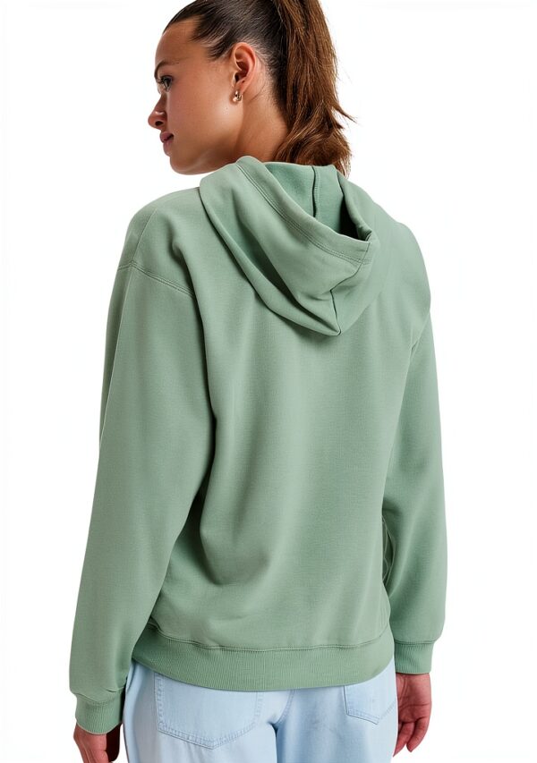 Roxy Damen Fleece Kapuzenpullover warm bequem Grün Egret-1