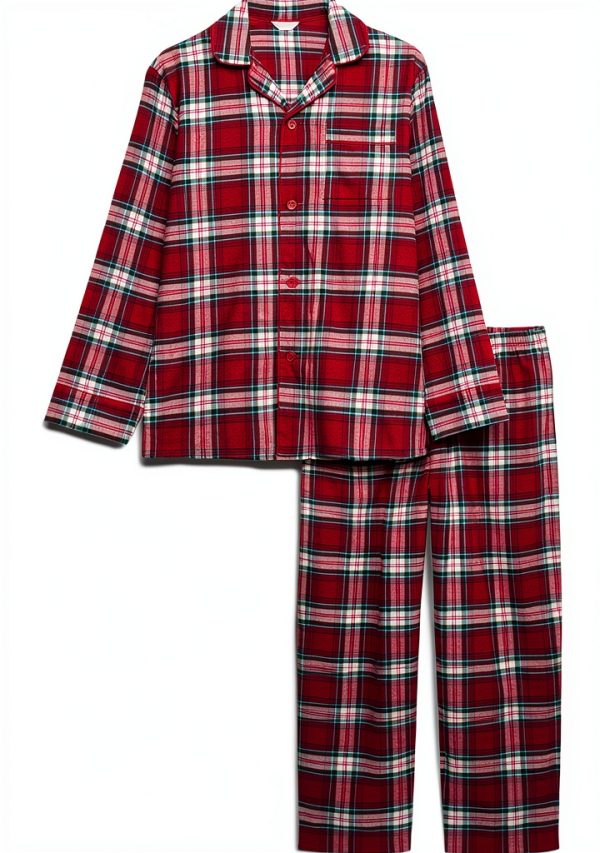 Marks Spencer Karo Schlafanzug Baumwolle Familienlook Herren