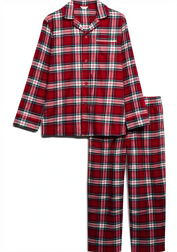 Marks Spencer Karo Schlafanzugset aus Baumwolle im Familienlook