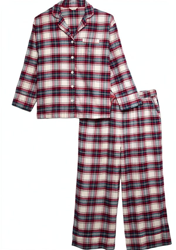 Marks Spencer Schlafanzugset Baumwolle kariert Damen
