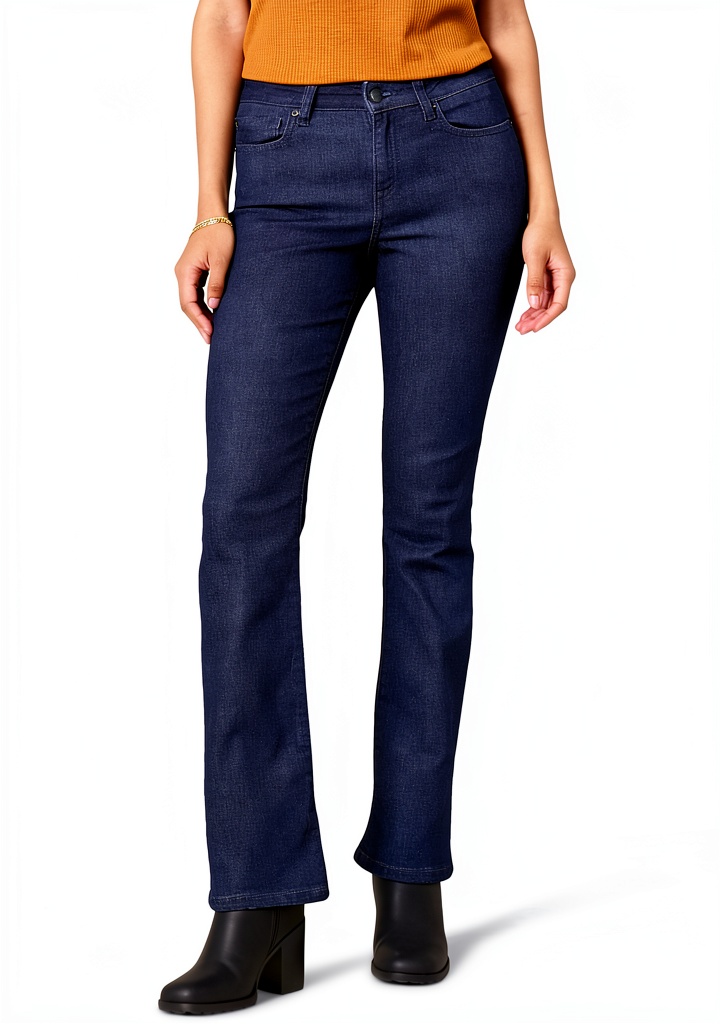Amazon Essentials Damen Stretch Slim Bootcut Jeans in Hell-getöntes Eis an einer Modellpuppe