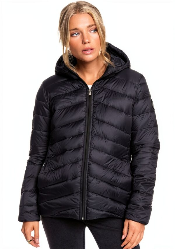 Roxy Damenjacke wasserabweisend Kapuze gepolstert Anthracite-2