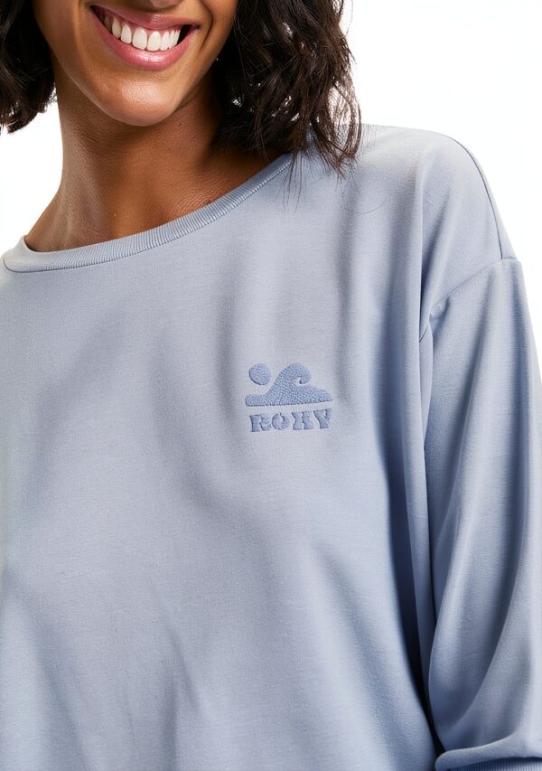 Roxy Damen Sweatshirt Modal Stickerei Brust Damenmode-4