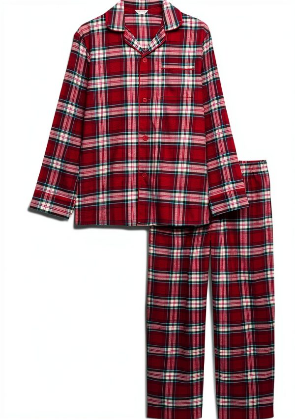 Marks Spencer Schlafanzug kariert Baumwolle Herren