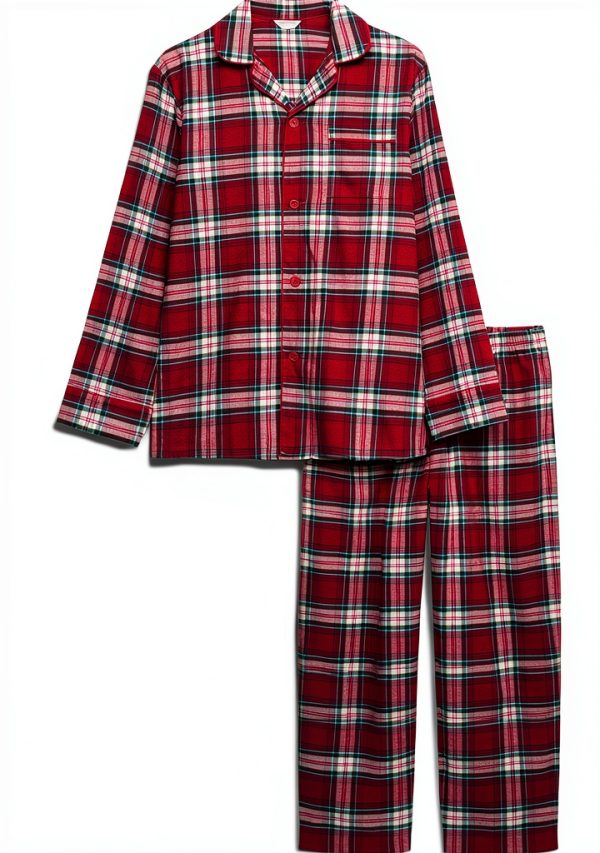 Marks Spencer Karo Schlafanzug Baumwolle Familienlook Herren