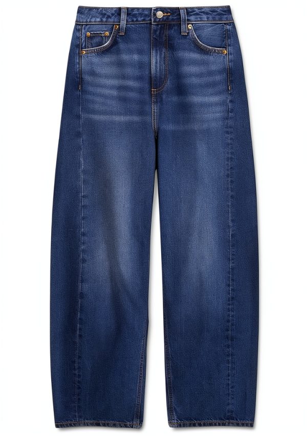 Marks Spencer Barrel Jeans Damen mittelhohe BCI Baumwolle