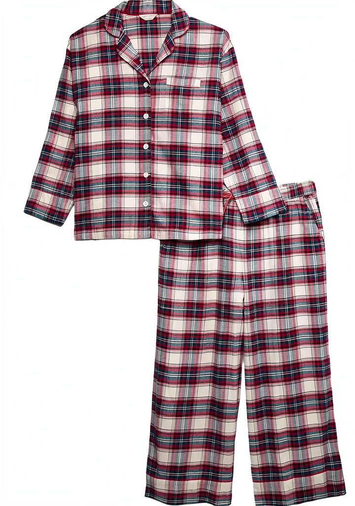 Marks Spencer kariertes Schlafanzugset aus Baumwolle im Familienlook