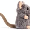 Graue Maus Plüschtier Stofftier weich für Kinder Geschenk-4