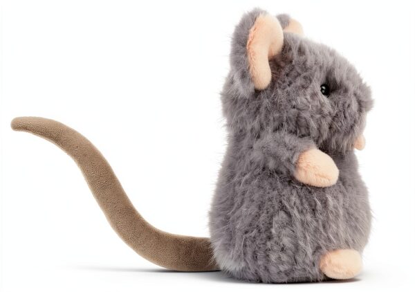 Graue Maus Plüschtier Stofftier weich für Kinder Geschenk-4