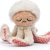 Schläfriger Octopus Plüschtier weich flauschig Kinder-0