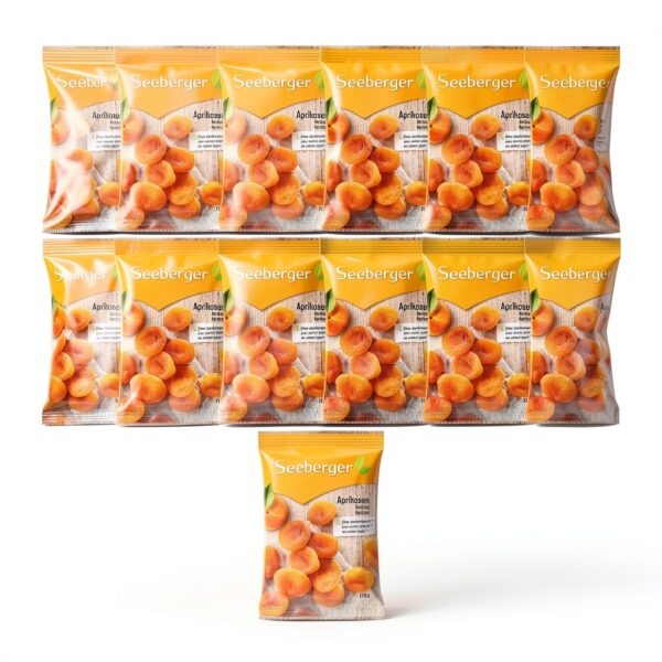 Seeberger Aprikosen getrocknet entsteint Energiesnack vegan-3