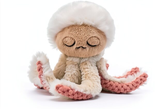 Schläfriger Octopus Plüschtier weich flauschig Kinder-5