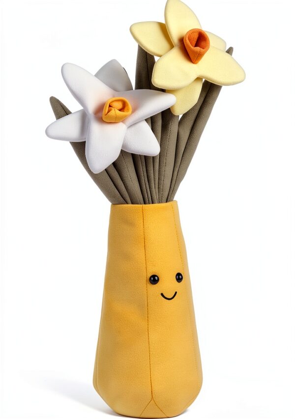 Narcissus Plüschblume gelbes Plüschtier Polyester-3
