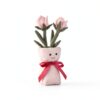 Plüsch Vase Rose Kinderplüschtier Polyester Rot-3