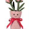 Plüsch Vase Rose Kinderplüschtier Polyester Rot-5