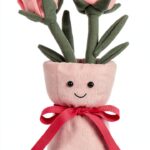 Plüsch Vase Rose Kinderplüschtier Polyester Rot-0