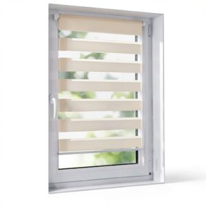 Sonnenschutz-HH Klemmfix Duo-Rollo Apricot 90x160 cm 1‑Tür-0