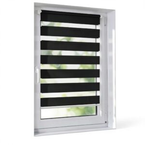 Sonnenschutz‑HH Klemmfix Duo‑Rollo Anthrazit 90 cm x 160 cm – 1‑Tür,-0