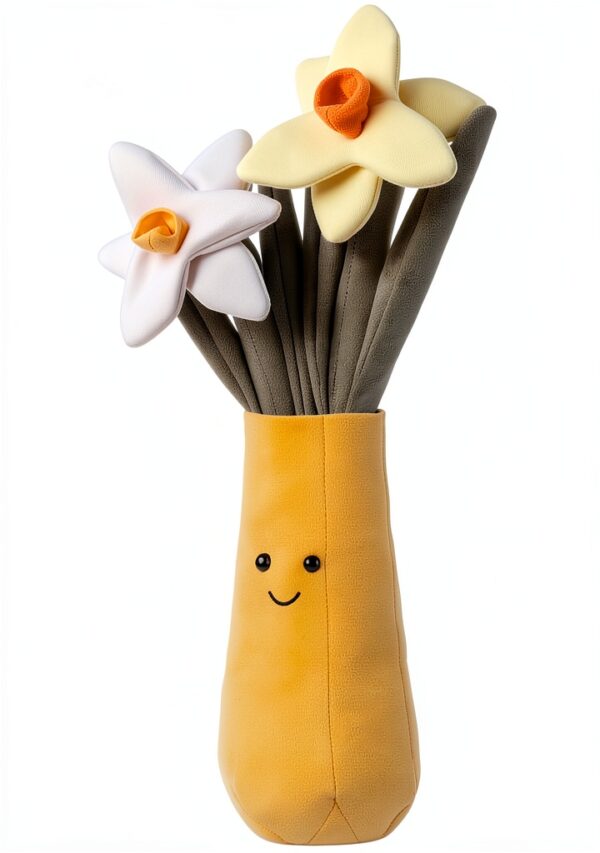Narcissus Plüschblume gelbes Plüschtier Polyester-4
