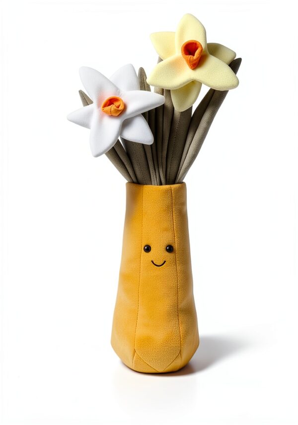 Narcissus Plüschblume gelbes Plüschtier Polyester-5