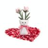 Plüsch Vase Rose Kinderplüschtier Polyester Rot-1