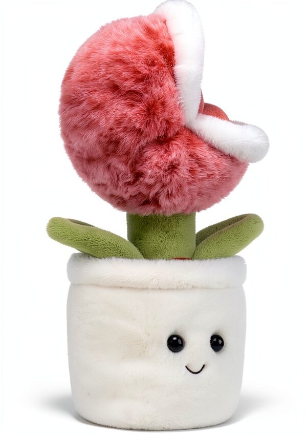 Piranha Pflanze Plüsch 23 cm weiches Polyester rotes rosa Design-2