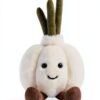 Plüschknoblauch KuschelFreund Plüschtier 18 cm Weiß handgefertigt-6