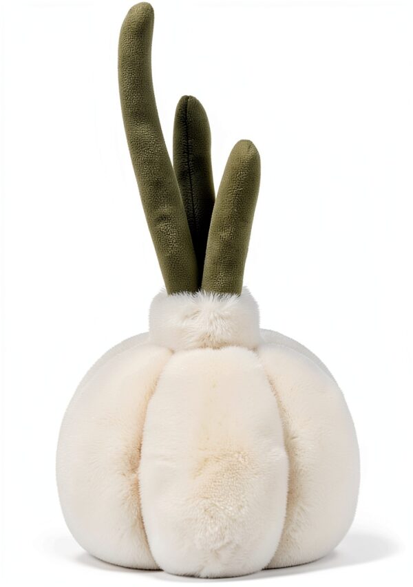 Plüschknoblauch KuschelFreund Plüschtier 18 cm Weiß handgefertigt-5