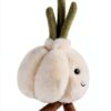 Plüschknoblauch KuschelFreund Plüschtier 18 cm Weiß handgefertigt-4