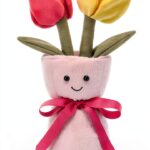 Romantische Tulpen Vase Plüschspielzeug 28cm Handgefertigt von BrandX-0