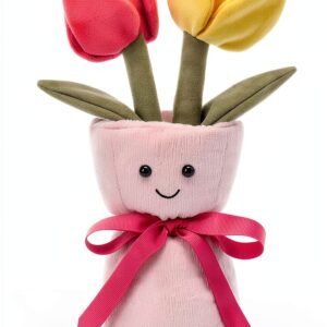 Romantische Tulpen Vase Plüschspielzeug 28cm Handgefertigt von BrandX-0