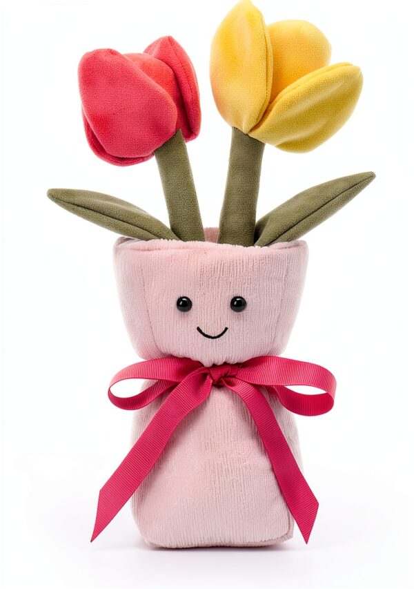 Romantische Tulpen Vase Plüschspielzeug 28cm Handgefertigt von BrandX-0