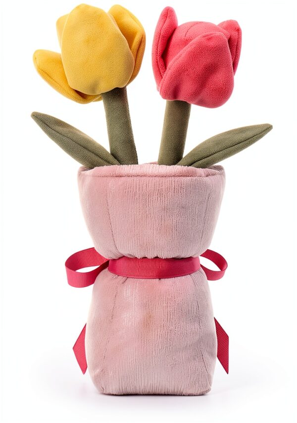 Romantische Tulpen Vase Plüschspielzeug 28cm Handgefertigt von BrandX-3