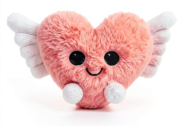 Plüsch Engel Herz 10 cm – Handgefertigt, 100 % Polyester, Kuschelig-4