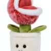 Piranha Pflanze Plüsch 23 cm weiches Polyester rotes rosa Design-3